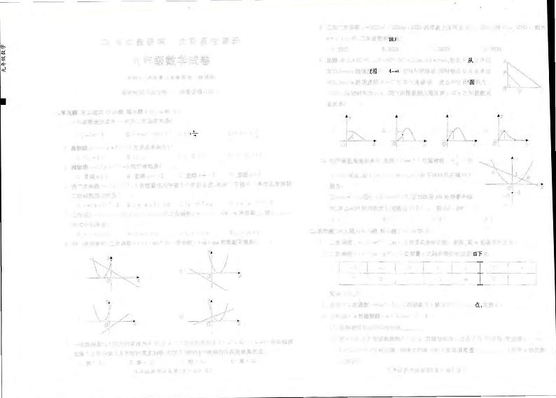 安徽省蚌埠市蚌山区2023—2024学年九年级上学期10月月考数学试题第1页