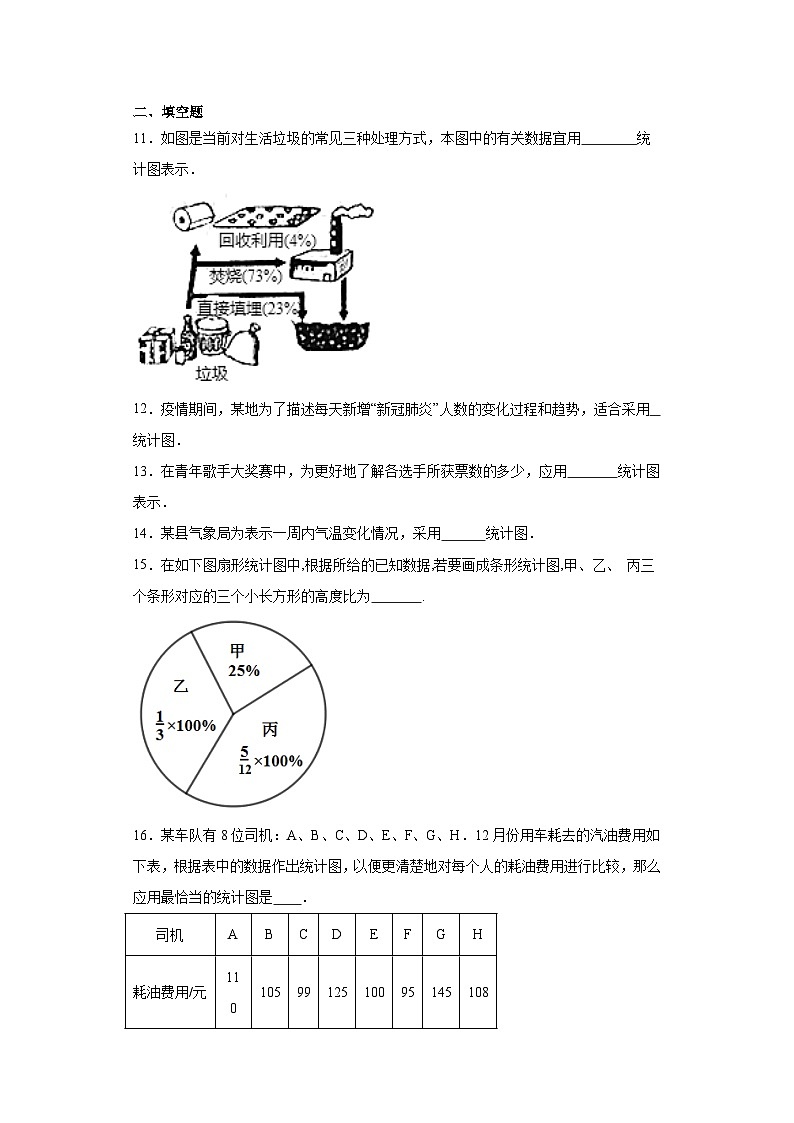 6.4统计图的选择随堂练习-北师大版数学七年级上册03