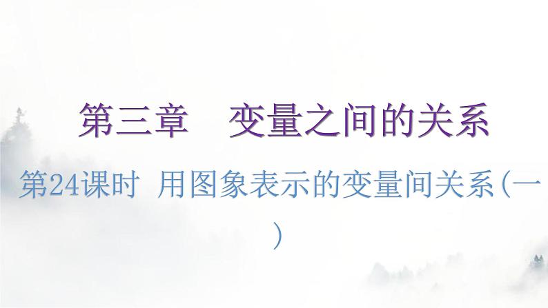 北师大版七年级数学下册第三章变量之间的关系第二十四课时用图象表示的变量间关系(一)练习课件01