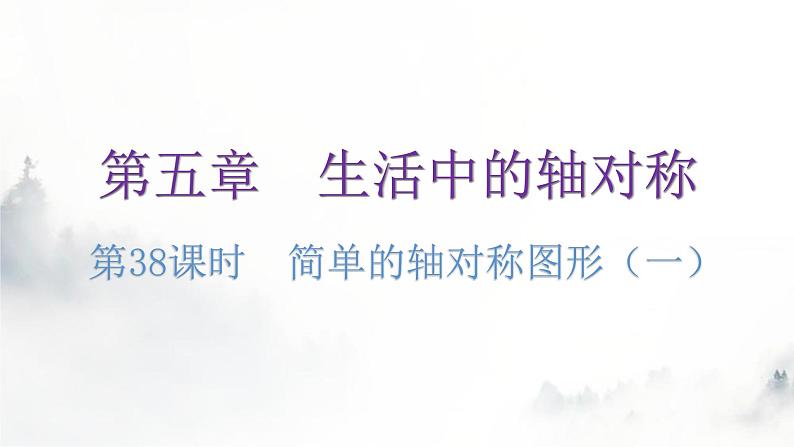 北师大版七年级数学下册第五章生活中的轴对称第38课时简单的轴对称图形(一)练习课件01
