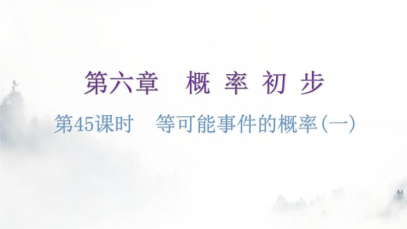 北师大版七年级数学下册第六章概率初步第45课时等可能事件的概率(一)分层作业课件01
