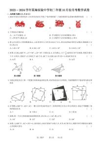 江蘇省蘇州市星海實(shí)驗(yàn)中學(xué)2023-2024學(xué)年八年級(jí)上學(xué)期十月練習(xí)數(shù)學(xué)試卷（月考）