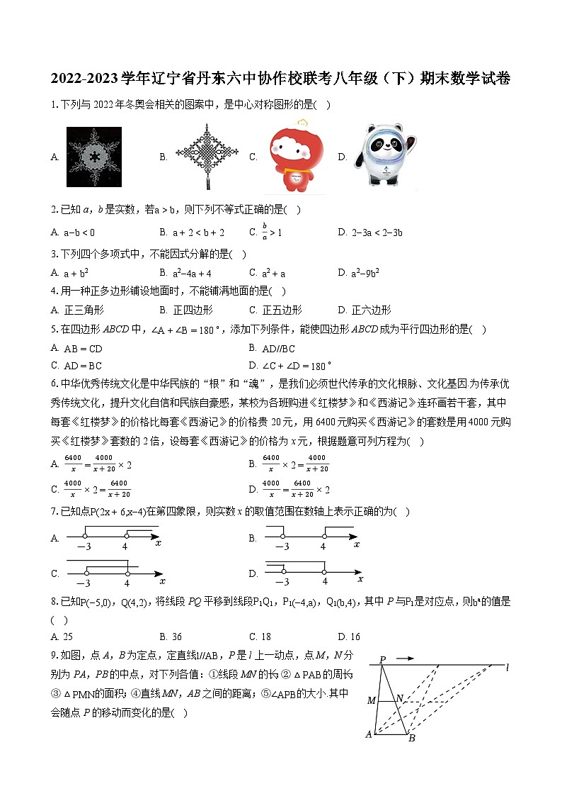 2022-2023学年辽宁省丹东六中协作校联考八年级(下)期末数学试卷(含答案解析)第1页