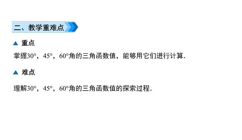 人教版九年级数学下册第28章锐角三角函数28.1第3课时 特殊角的三角函数值教学课件第3页
