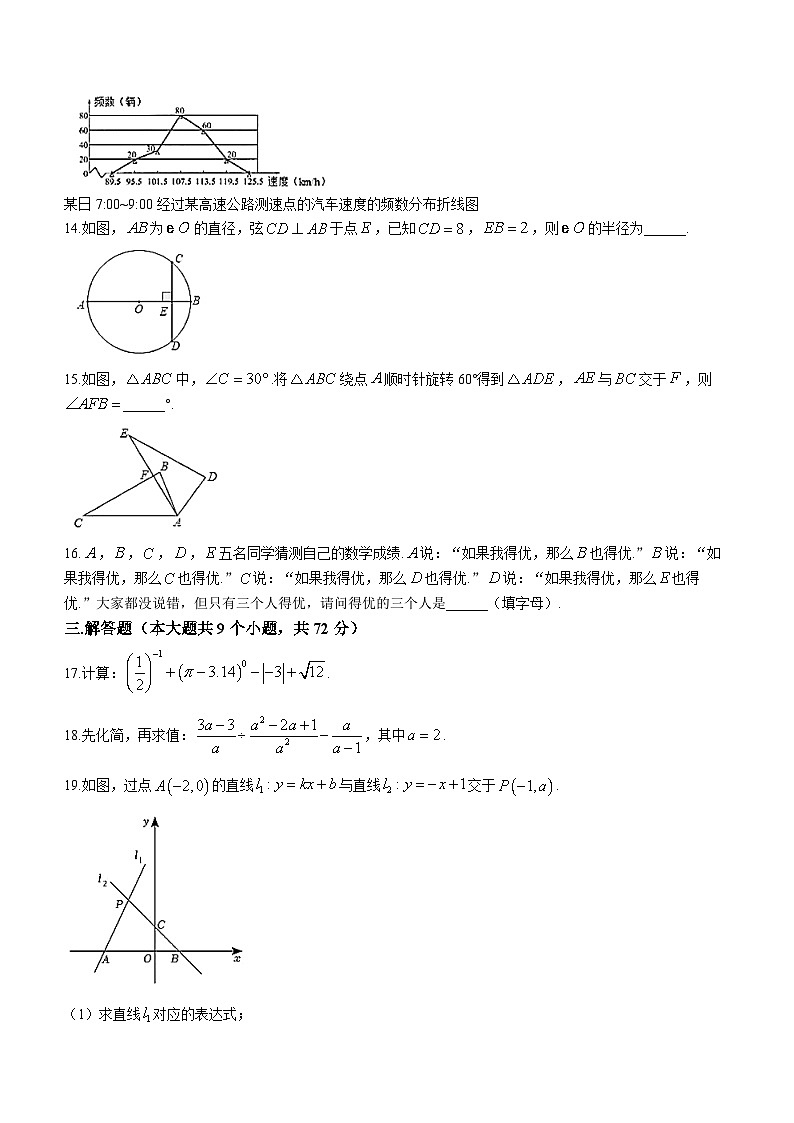 湖南省长沙市青竹湖湘一外国语学校2023-2024学年九年级上学期第一次月考数学试题第3页