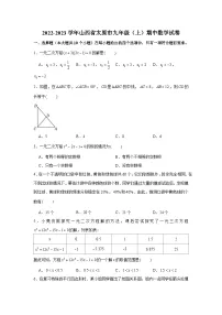 2022-2023学年山西省太原市九年级（上）期中数学试卷及答案