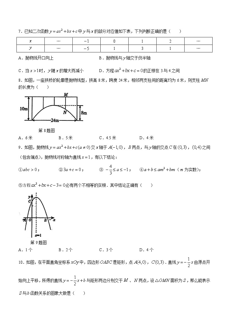 安徽省合肥市第四十五中学2023-2024学年九年级上学期第一次月考数学试题(无答案)第2页