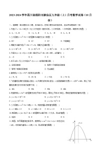 2023-2024学年四川省绵阳市游仙区九年级（上）月考数学试卷（10月份）（含解析）