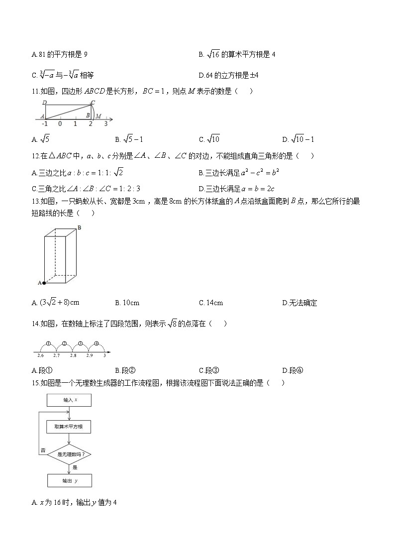 河北省保定市竞秀区乐凯中学2023-2024学年八年级上学期月考数学试题第2页