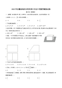 2023年安徽省亳州市利辛四中片区中考数学模拟试卷（含解析）