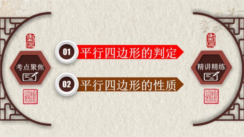 中考数学一轮复习知识点梳理+提升训练精品课件专题5.2《平行四边形》（含答案）02