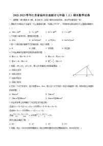 2022-2023学年江苏省扬州市高邮市七年级(上)期末数学试卷(含解析)
