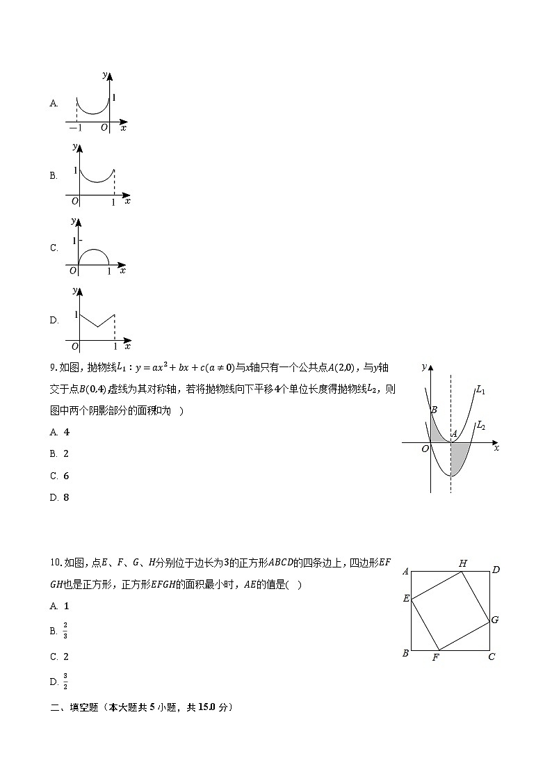2023-2024学年广东省中山市教学共进联盟九年级(上)月考数学试卷(10月份)(含解析)02