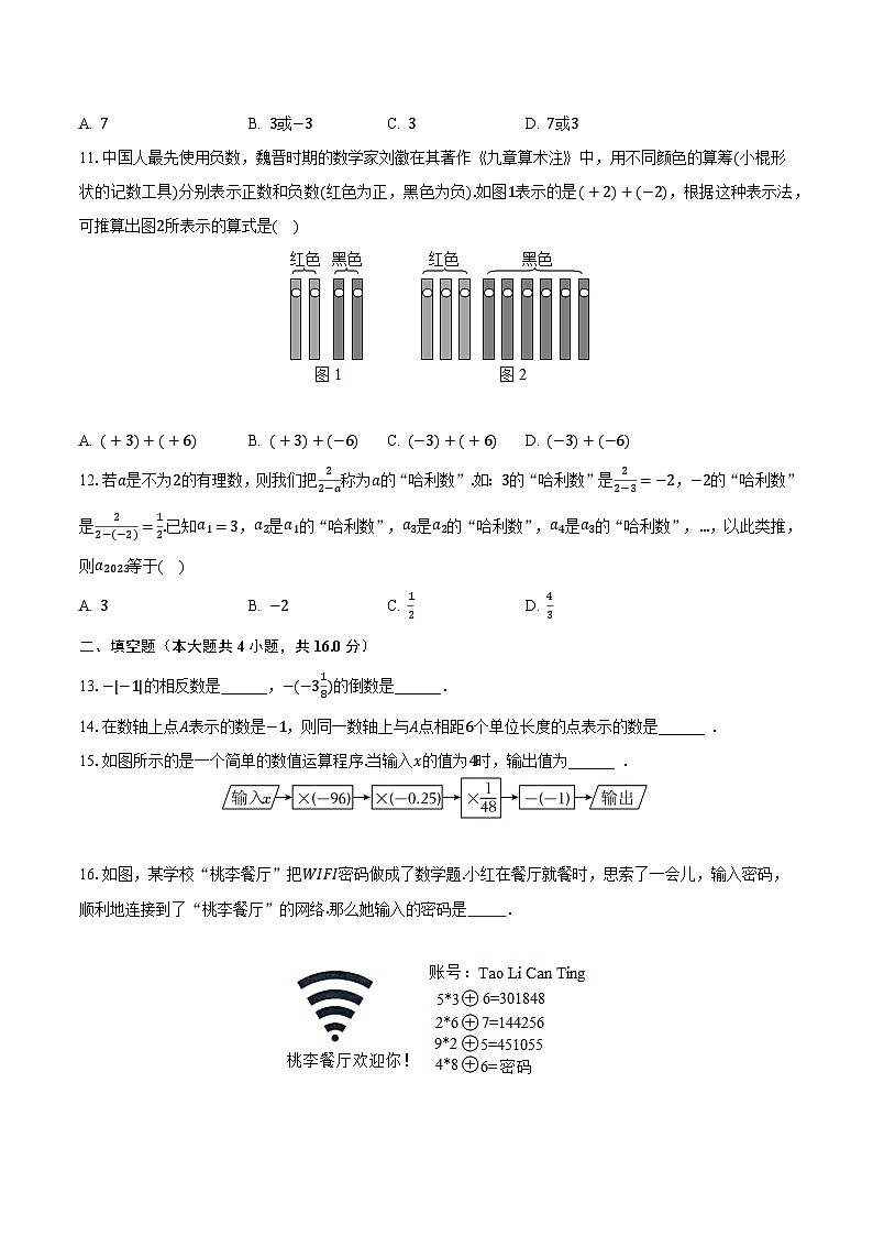 2023-2024学年贵州省黔东南州从江县东朗中学七年级(上)开学数学试卷(含解析)02