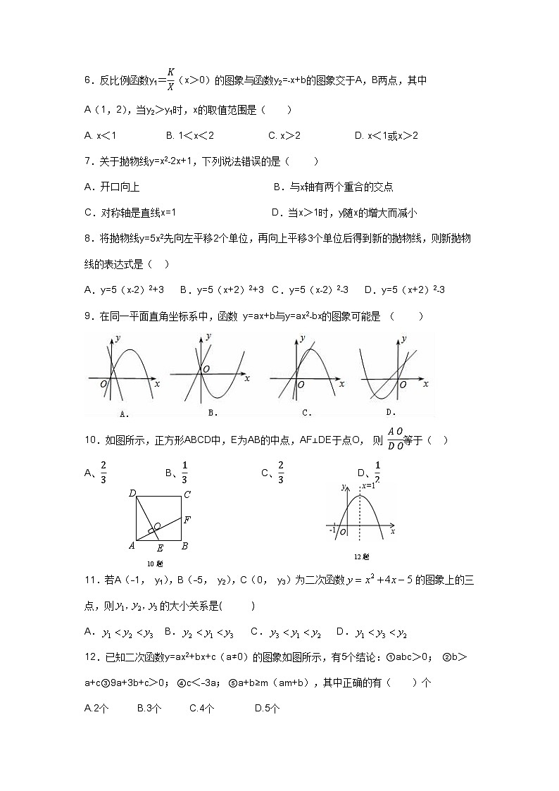 2023-2024学年泰安市泰山区九年级上学期期末数学质量检测试卷(含答案)第2页