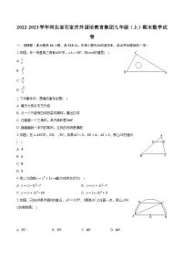 2022-2023学年河北省石家庄外国语教育集团九年级(上)期末数学试卷(含解析)