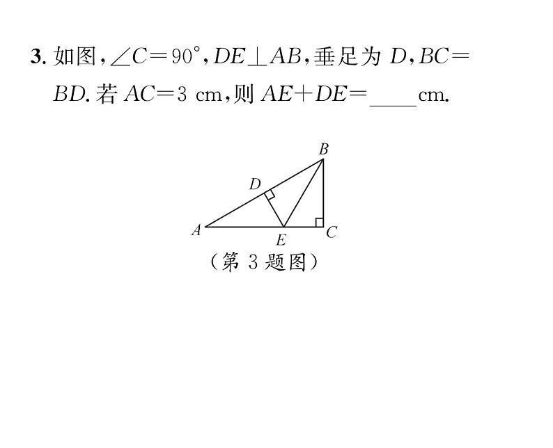 北师大版八年级数学下第一章三角形的证明2直角三角形 第2课时 直角三角形全等的判定课时训练课件PPT04