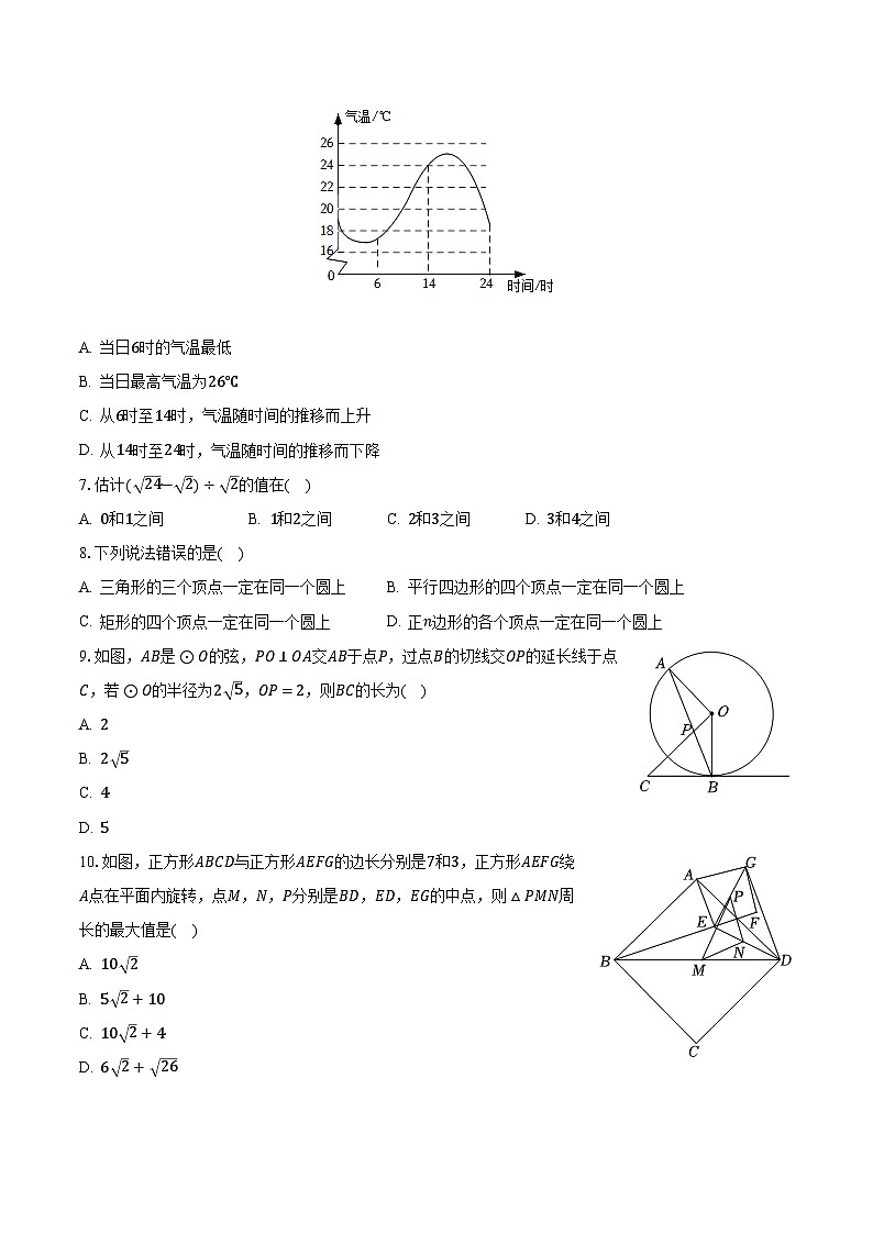 2022-2023学年重庆实验外国语学校九年级(下)月考数学试卷(3月份)(含解析)02