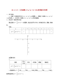 初中数学22.1.1 二次函数学案及答案