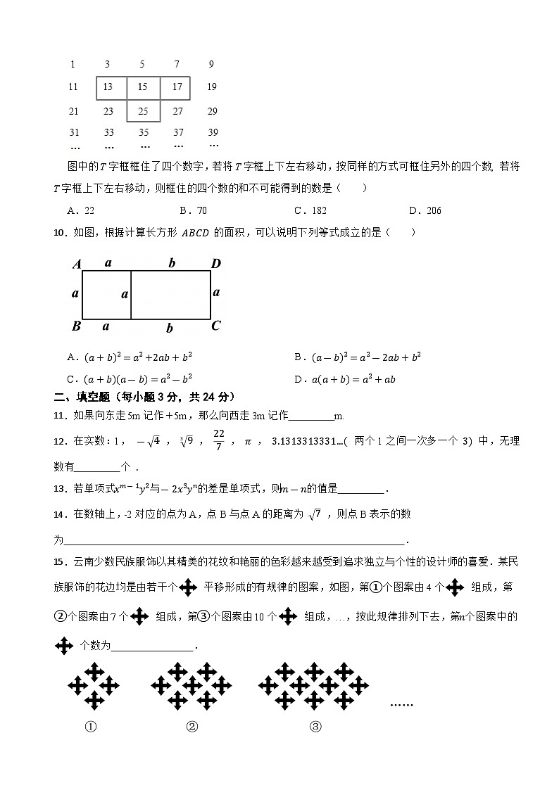 浙江省杭州市西湖区2023-2024学年七年级上学期数学期中仿真模拟试卷(二)02
