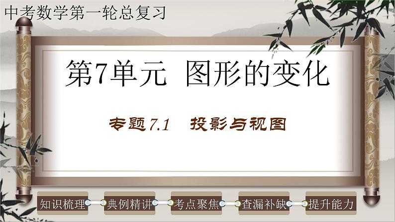 中考数学一轮复习精品课件专题7.1 投影与视图(含答案)第1页