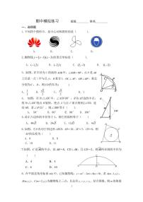 2023北京四中初三期中数学模拟试卷（无答案）