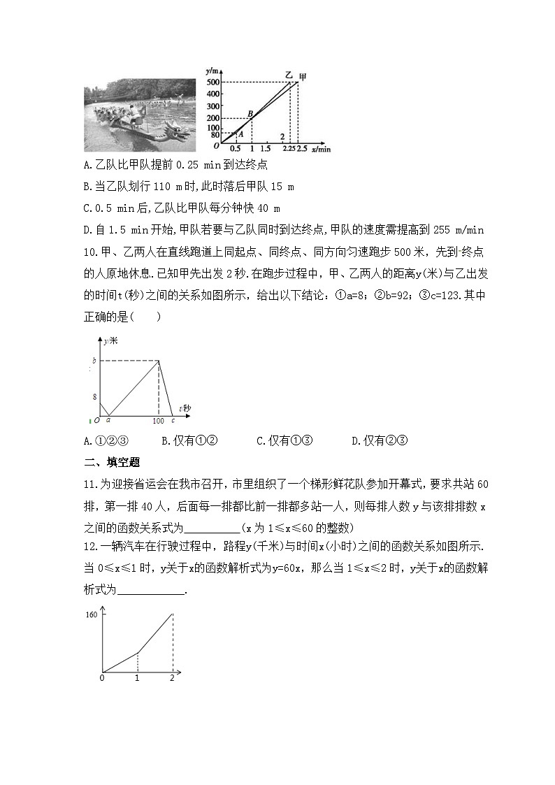 2023年沪科版数学八年级上册《12.4 综合与实践 一次函数模型的应用》同步练习(含答案)03