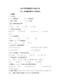 初中数学青岛版七年级上册第3章 有理数的运算3.3 有理数的乘方精品复习练习题