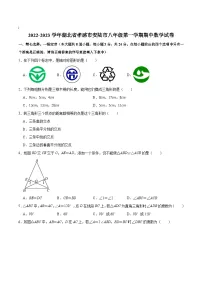 湖北省孝感市安陆市2022-2023学年八年级上学期期中质量调研数学试卷(含解析)