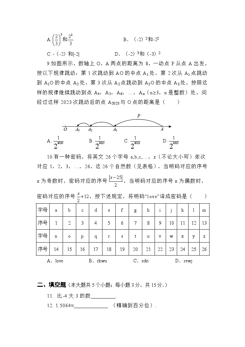 山东省济宁市金乡县2022-2023学年七年级上学期期中学情监测数学试卷(含答案)02