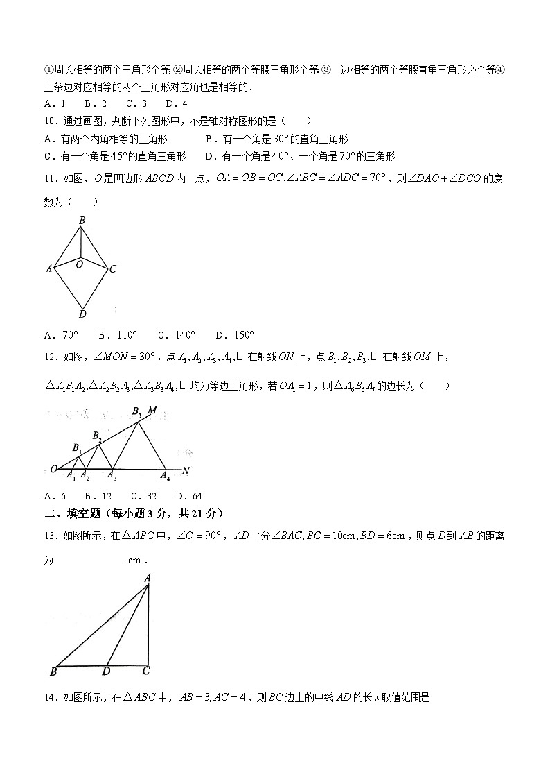 河南省信阳市罗山县彭新镇一中2023-2024学年八年级上学期期中数学试题03