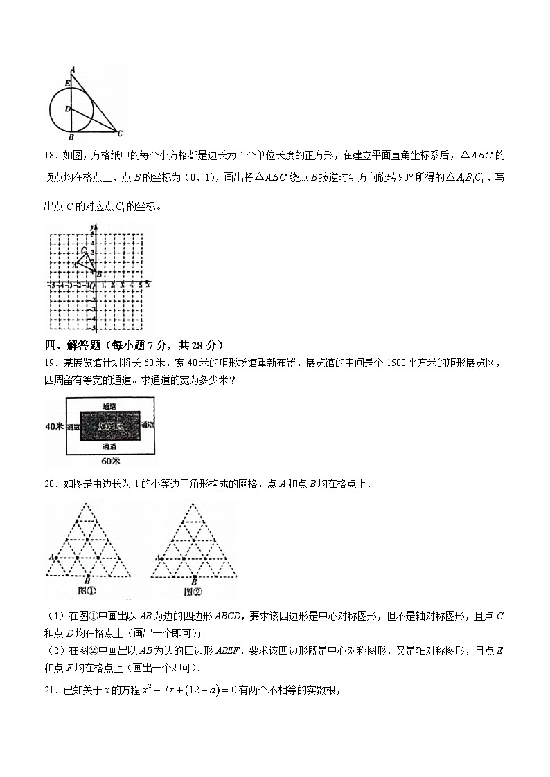 吉林省松原市前郭尔罗斯蒙古族自治县第一中学2023-2024学年九年级上学期11月月考数学试题第3页