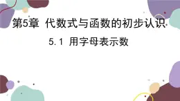 青岛版数学七年级上册 5.1用字母表示数课件