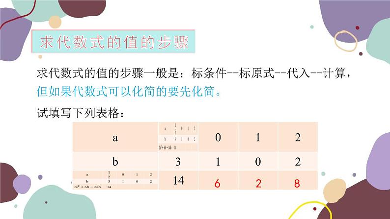 青岛版数学七年级上册 5.3 代数式的值课件07