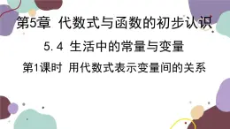 青岛版数学七年级上册 5.4.1用代数式表示变量间的关系课件