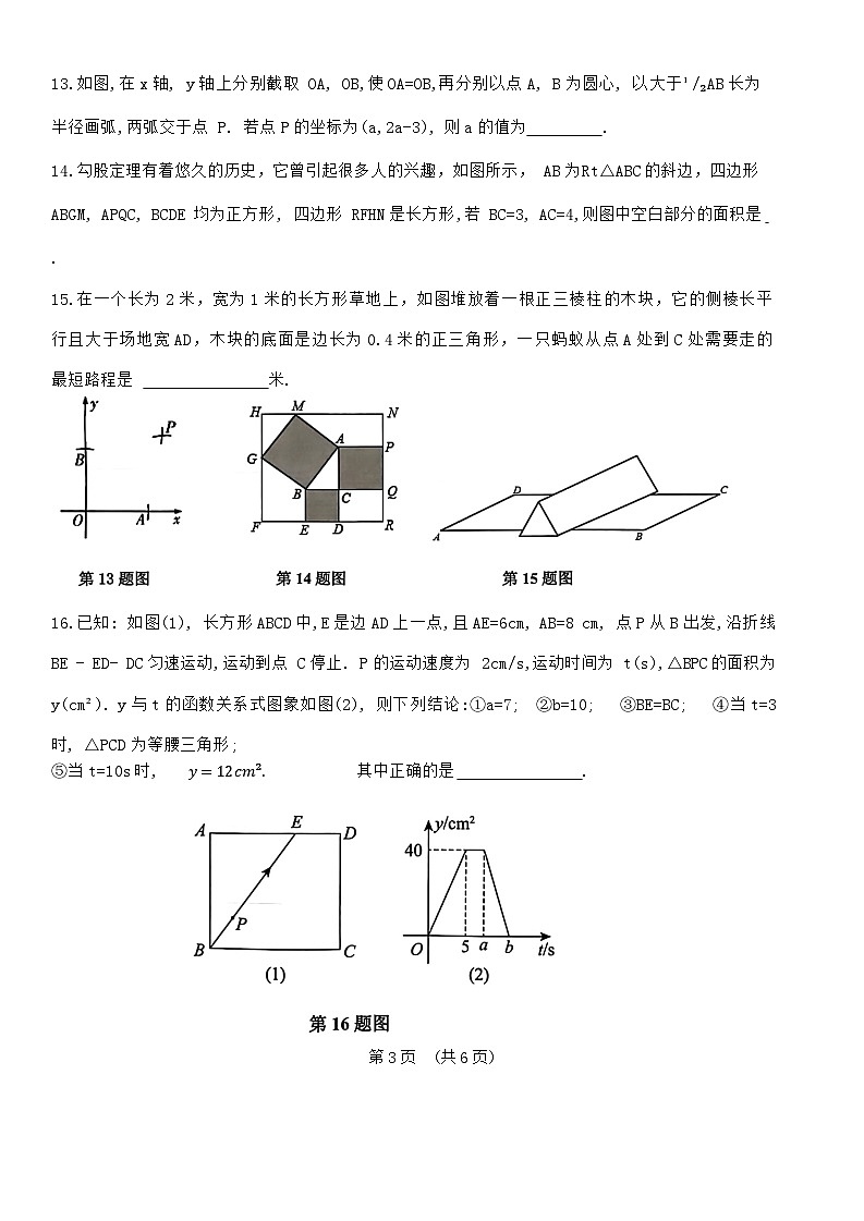 山东省青岛市市北区2023-2024学年八年级上学期11月期中数学试题03