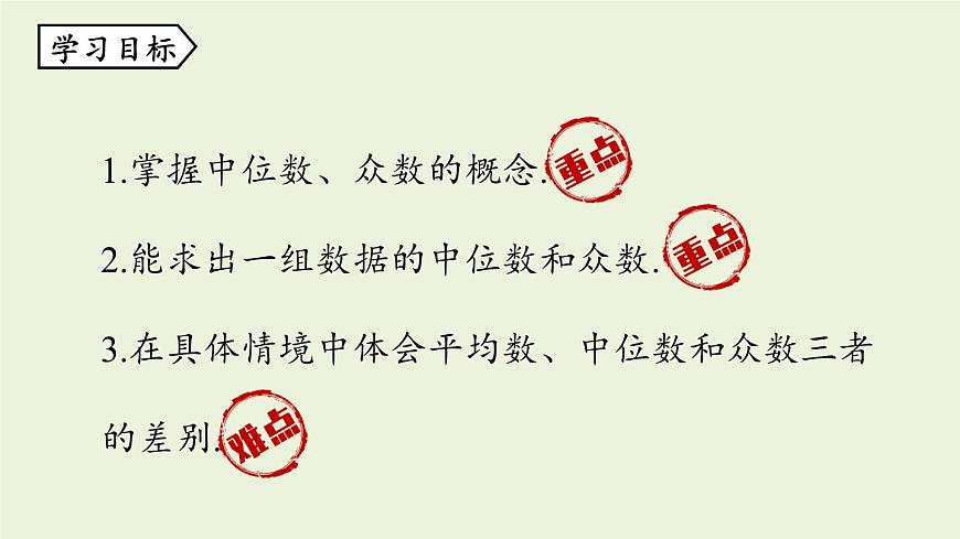 北師大版八年級(jí)數(shù)學(xué)上冊(cè)課件 6.2 中位數(shù)與眾數(shù)第2頁