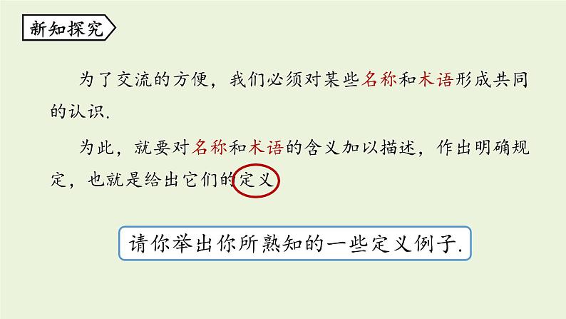 北师大版八年级数学上册课件 7.2.1 定义与命题06