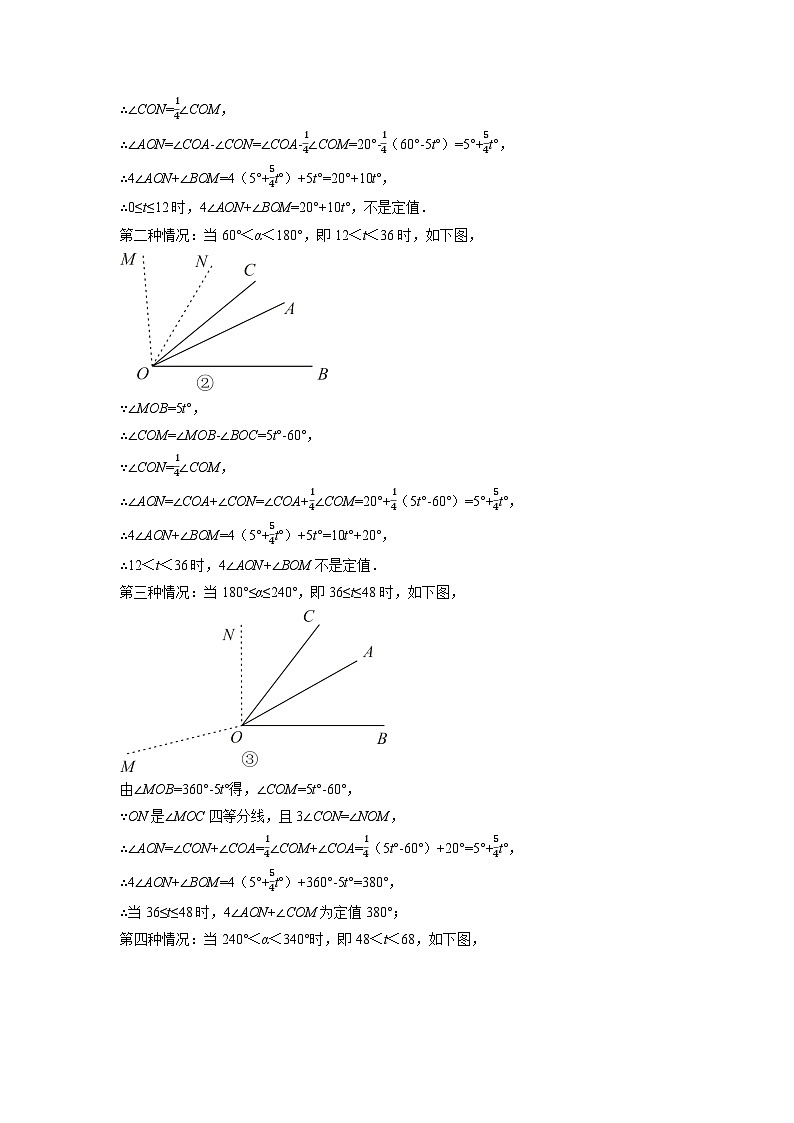 北师大版七年级数学上册专题4.2 角的旋转问题(压轴题专项讲练)(教师版)03