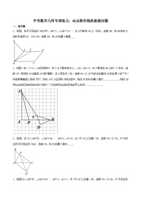 中考数学几何专项练习：动点路径线段最值问题