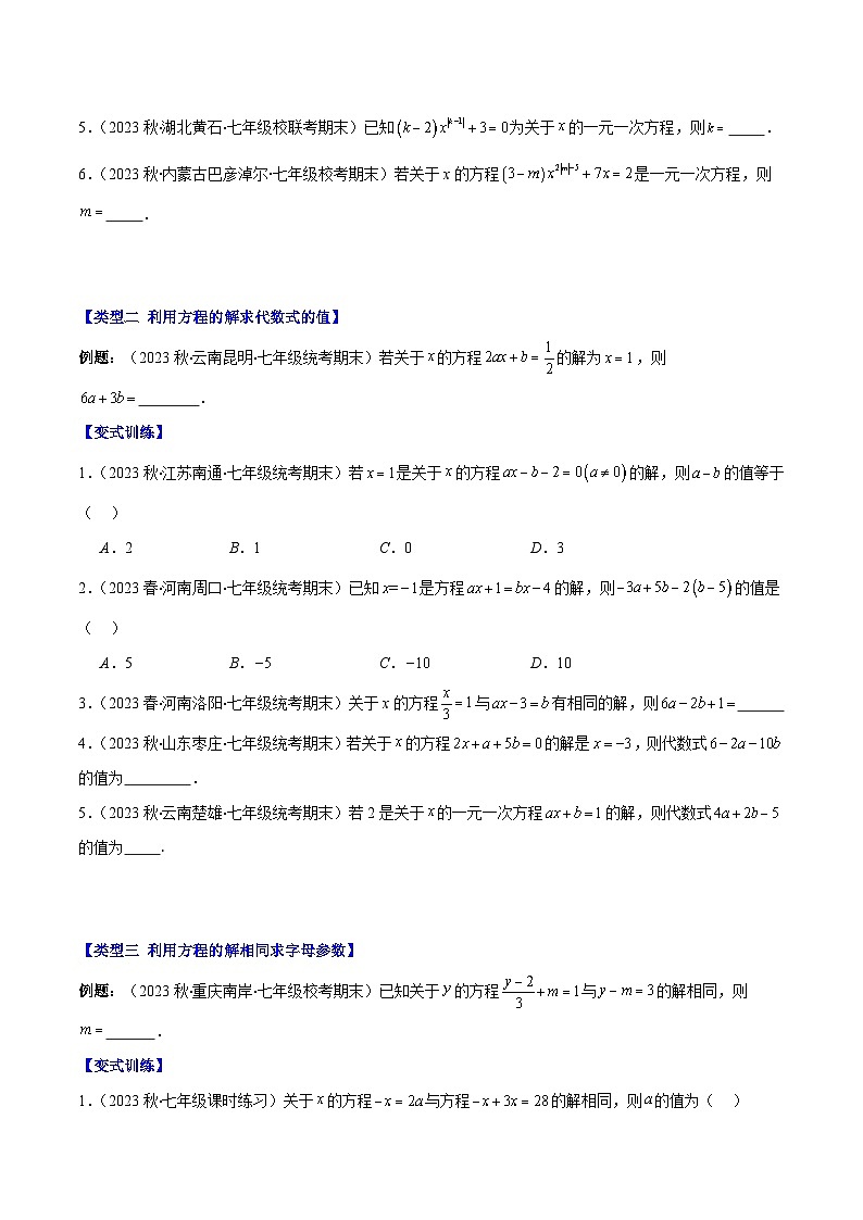 专题17 解题技巧专题:方程中与字母参数有关的问题之五大类型(原卷版)第2页