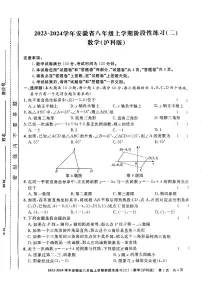 安徽省安庆市潜山市2023—2024学年上学期期中八年级数学试卷