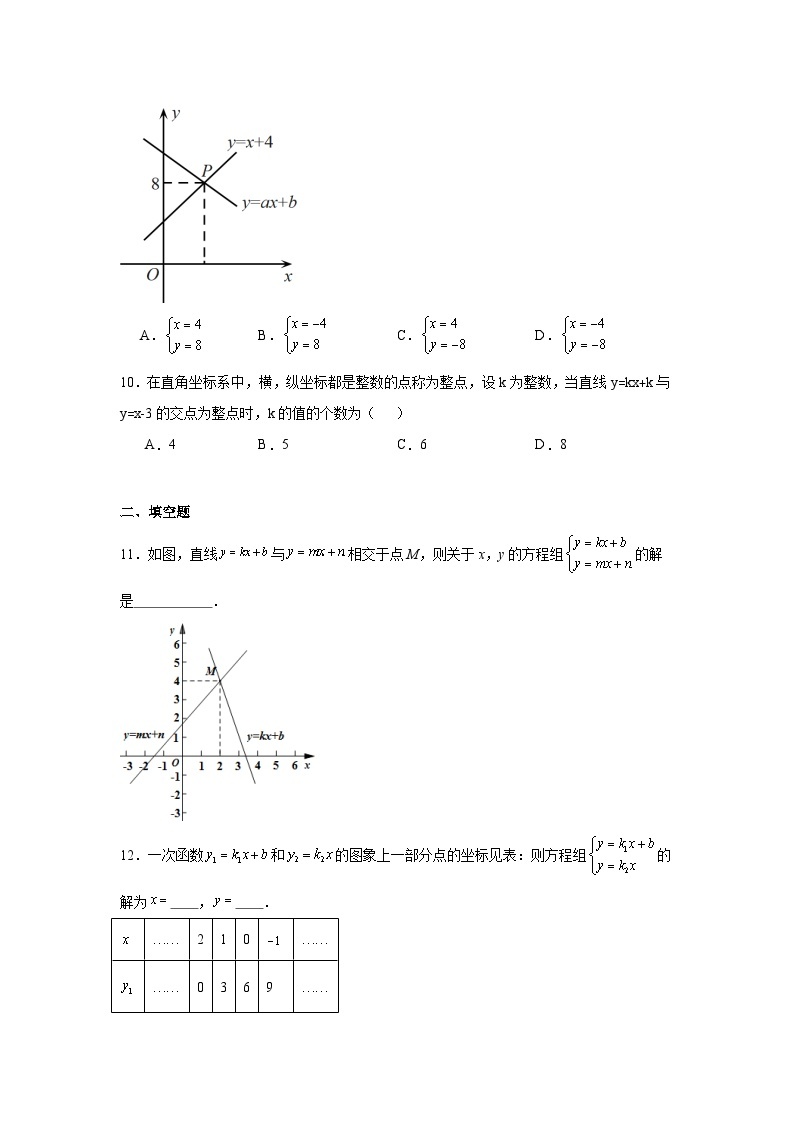 5.6二元一次方程与一次函数分层练习-北师大版数学八年级上册03