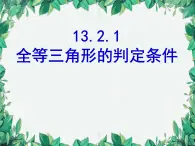 华师大版数学八年级上册 13.2.1全等三角形的判定条件课件