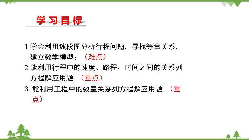 华师大版数学七年级下册 6.3 实践与探索(第3课时行程、工程类应用问题)课件02