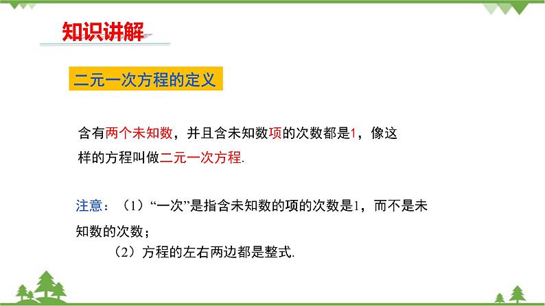 华师大版数学七年级下册 7.1二元一次方程组和它的解课件06