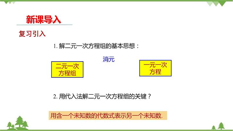华师大版数学七年级下册 7.2二元一次方程组的解法(第2课时加减法解二元一次方程组)课件第3页