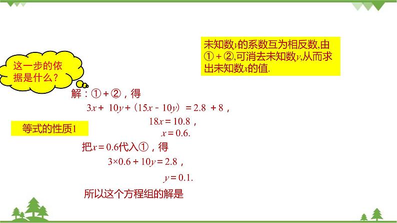 华师大版数学七年级下册 7.2二元一次方程组的解法(第2课时加减法解二元一次方程组)课件第6页