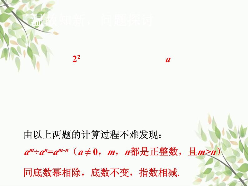 北师大版数学七年级下册 1.3 同底数幂的除法第1课时 同底数幂 的除法-课件第4页