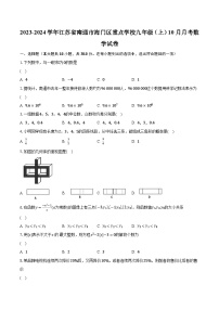 2023-2024学年江苏省南通市海门区重点学校九年级（上）10月月考数学试卷（含解析）